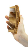 Wooden Hair Combs, Anti-Static, Detangling Fine & Wide Tooth Shower Comb SET, Great for Hair, Curly Hair, Normal Hair, Beard, Mustache. Made from Natural Peach Wood : Beauty