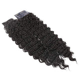 ASHION LINE Synthetic Curly Clip in Hair Extensions Double Weft Full Head Heat Resistance Deep Wave Clip In 7 Pieces(24" Deep Wave, 2 Dark Brown) : Beauty