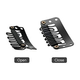 100 Pieces Wig Clips U-shape Metal Clips With Soft Rubber 6 Teeth Stainless Steel Material for Hair Extensions DIY, 3.2 cm (Black) : Beauty