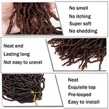 WIGENIUS 6 Packs New Faux Locs Crochet Hair Natural Soft Locs Goddess Locs Braiding Hair For Women Curly Wavy Faux Locs Crochet Synthetic Hair Extensions(18inch,T27)