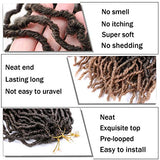 WIGENIUS 6 Packs New Faux Locs Crochet Hair Natural Soft Locs Goddess Locs Braiding Hair For Women Curly Wavy Faux Locs Crochet Synthetic Hair Extensions(18inch,T27)