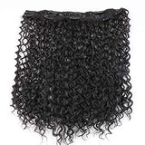 Fashion Icon Hair 22'' Synthetic Clip in on Hair Extensions, Double Weft Kinky Jerry Curly/Wavy Full Head False Hairpieces for Women 120G 7Pcs/Lot-Natural Black 1B Color : Beauty