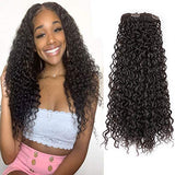 Fashion Icon Hair 22'' Synthetic Clip in on Hair Extensions, Double Weft Kinky Jerry Curly/Wavy Full Head False Hairpieces for Women 120G 7Pcs/Lot-Natural Black 1B Color : Beauty