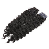 ASHION LINE Synthetic Curly Clip in Hair Extensions Double Weft Full Head Heat Resistance Deep Wave Clip In 7 Pieces(24" Deep Wave, 2 Dark Brown) : Beauty