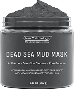 New York Biology Dead Sea Mud Mask for Face and Body - Natural Spa Quality Pore Reducer for Acne, Blackheads and Oily Skin - Tightens Skin for A Healthier Complexion - 8.8 oz : Beauty