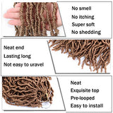 WIGENIUS 6 Packs New Faux Locs Crochet Hair Natural Soft Locs Goddess Locs Braiding Hair For Women Curly Wavy Faux Locs Crochet Synthetic Hair Extensions(18inch,T27)