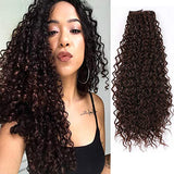 Fashion Icon Hair 22'' Synthetic Clip in on Hair Extensions, Double Weft Kinky Jerry Curly/Wavy Full Head False Hairpieces for Women 120G 7Pcs/Lot-Natural Black 1B Color : Beauty