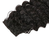 ASHION LINE Synthetic Curly Clip in Hair Extensions Double Weft Full Head Heat Resistance Deep Wave Clip In 7 Pieces(24" Deep Wave, 2 Dark Brown) : Beauty