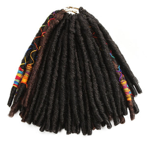 Bella Dreadlocks Faux Locs Braiding With Color Line Hair Extensions Synthetic Dreadlock Jumbo 12‘’ 12Strands BOBBI BOSS BAE LOCS