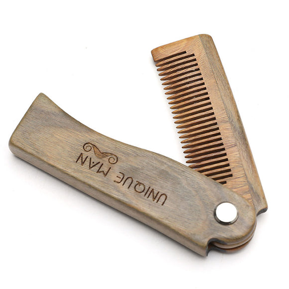 Natural Sandalwood folding comb 1pc butterfly prevents hair loss