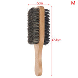 Mens Boar Bristle Hair Brush - Natural Wooden Wave Brush for Male, Styling Beard Hairbrush for Short,Long,Thick,Curly,Wavy Hair